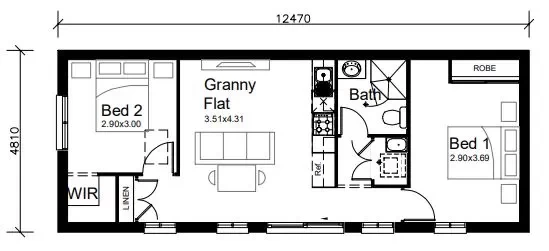 nsw Granny-Flat Augusta 2 sizes