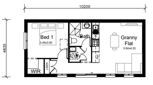 nsw Granny-Flat Augusta 1 sizes